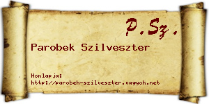 Parobek Szilveszter névjegykártya